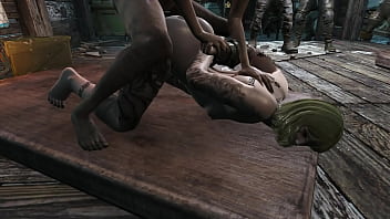 Fallout 4 gangbang with raiders