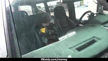 Sexy teen nails her butt on hard dick for cash 5