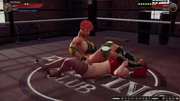 Aine vs girlfriend nf3d no rules combat ring battle redhead
