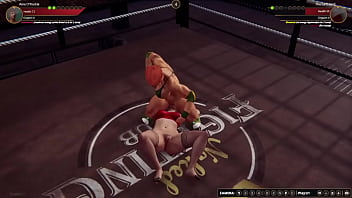 Aine vs girlfriend nf3d no rules combat ring battle redhead