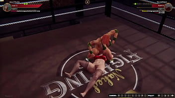 Aine vs girlfriend nf3d no rules combat ring battle redhead