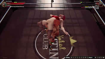 Aine vs girlfriend nf3d no rules combat ring battle redhead