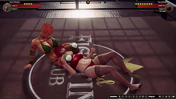 Aine vs girlfriend nf3d no rules combat ring battle redhead