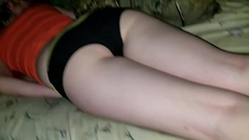 Thick white ass jiggle and cock foot rub