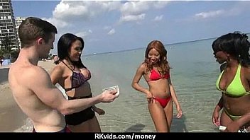 Amateur hottie takes cash for public sex 17