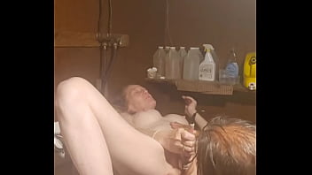 Eating n fucking on washing machine again