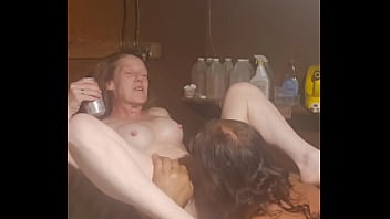 Eating n fucking on washing machine again