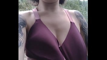 Outdoor exhibition flash boobs