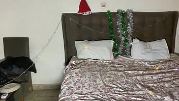 Santa got a cheap slut a gift guess what it was a huge bbc on christmas day