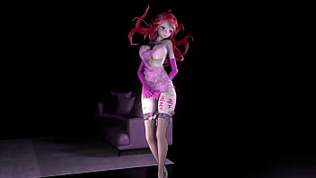Miku hentai sex dance vocaloid sugar free mmd 3d red hair clip
