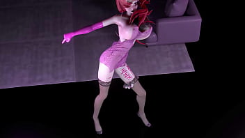 Miku hentai sex dance vocaloid sugar free mmd 3d red hair clip