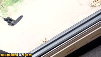 Big fat booty ebony hottie slammed rough by hung euro tourist in wild safari vacation