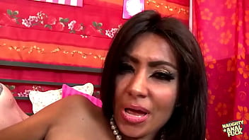 Prior to receiving ejaculate on her pubic region the brunette withstands a sexually explicit act including penetration of the anus