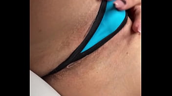 Susy gala wearing micro bikini masturbating with dildo her creamy pussy