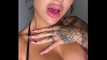 Susy gala wearing micro bikini masturbating with dildo her creamy pussy