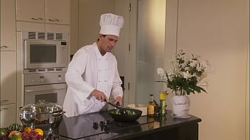 Haley paige's chef delivers hot snacks and gives her a hot beef injection