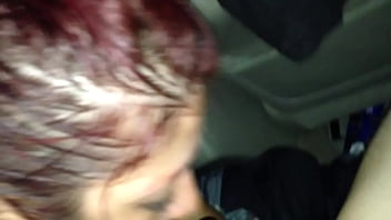 Tattoo chick gives wet blowjob