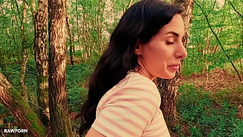 Linda del sol goes into the nature and fucks a big cock in her pussy and ass dry