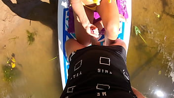 Our ship moored to the shore so that we could have a great fuck outdoor real amateur couple sex pov