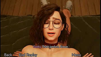 Gabby provides sexual pleasure to guest simon and sucks his big dick