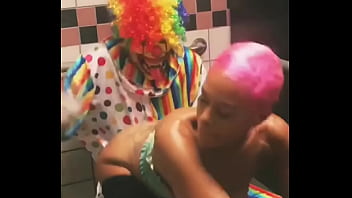 Jasamine banks fucks gibby the clown in stall