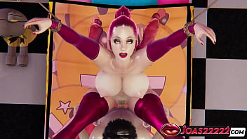 Rena with huge boobs in pink 3d hentai featuring anal doggystyle fuck close up desk side fuck and tied lifting pose ending with cum inside tight pussy a lot of sperm in honey select 2