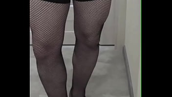 Flat chastity and high heels sissy has to practice being a woman all the time #sissy #chastity #stockings