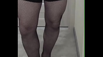 Flat chastity and high heels sissy has to practice being a woman all the time #sissy #chastity #stockings