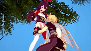 Amber and fischl amy and aether intense sex genshin impact hentai