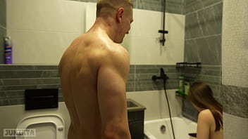 He came and fucked his girlfriend in the shower did not let her wash up