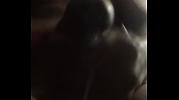 Nn strokes his big cock