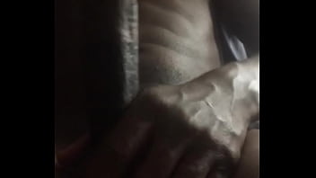 Nn strokes his big cock