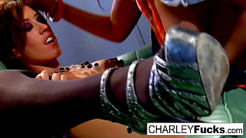 Busty babe bangs her friend