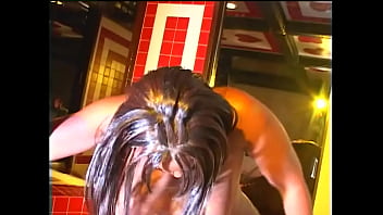 Chubby ebony likes to be fucked hard in the jacuzzi