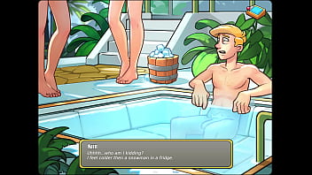 Let's play space code pink with mindy & sandy in the sauna