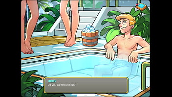 Let's play space code pink with mindy & sandy in the sauna