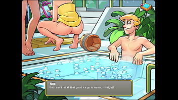 Let's play space code pink with mindy & sandy in the sauna