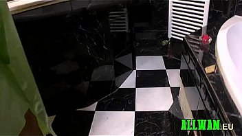 Skinny bitch in the bathroom