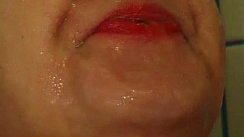 Chubby granny pissing in the shower