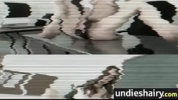 Amazing girl with natural hairy pussy 2