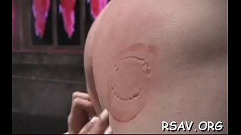 Restrained floozy bdsm act