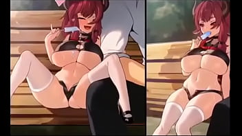 Súcubo pelirroja se regala como una perra en un lindo día