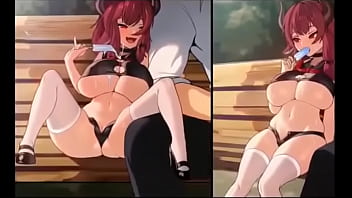 Súcubo pelirroja se regala como una perra en un lindo día