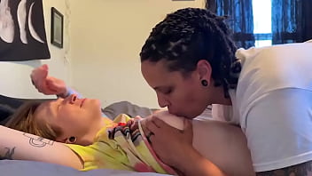 Getting my tits sucked by stud dyke