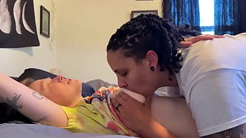 Getting my tits sucked by stud dyke