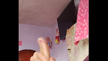 Rich cumshot alone in my step mother in law's room