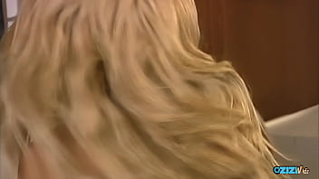 She smears her face with a kiss after engaging in intimate activity with a man