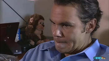 She smears her face with a kiss after engaging in intimate activity with a man