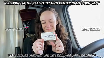 Creeping at the talent testing center in my porn van