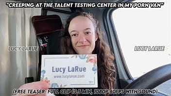 Creeping at the talent testing center in my porn van